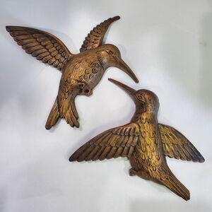 DART IND. Vintage Coppercraft Guild 2 Hummingbirds 1977 Molded Plastic